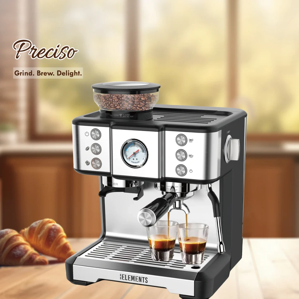 [101863] KB Elements Preciso Coffee Machine With Grinder | ELK201CS