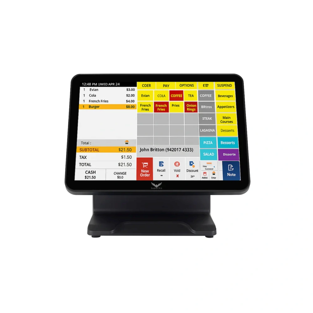 [102168] Buerotika POS System - 15.6″ Touch All-in-One - Intel Core i5 - 8GB RAM - 128GB SSD - Customer Display | B113POS