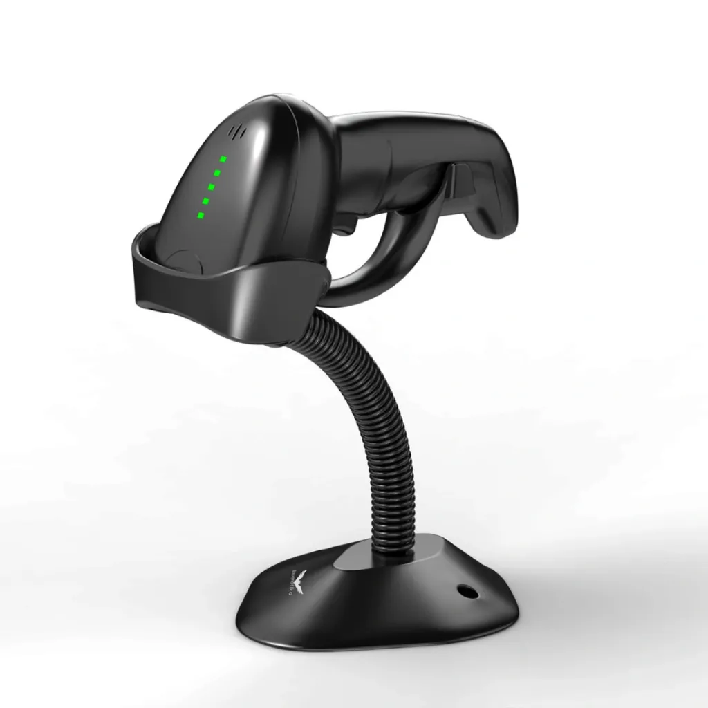 [101877] Buerotika Wireless 2.4GHz 2D Handheld Barcode Scanner with Stand | BS104WS