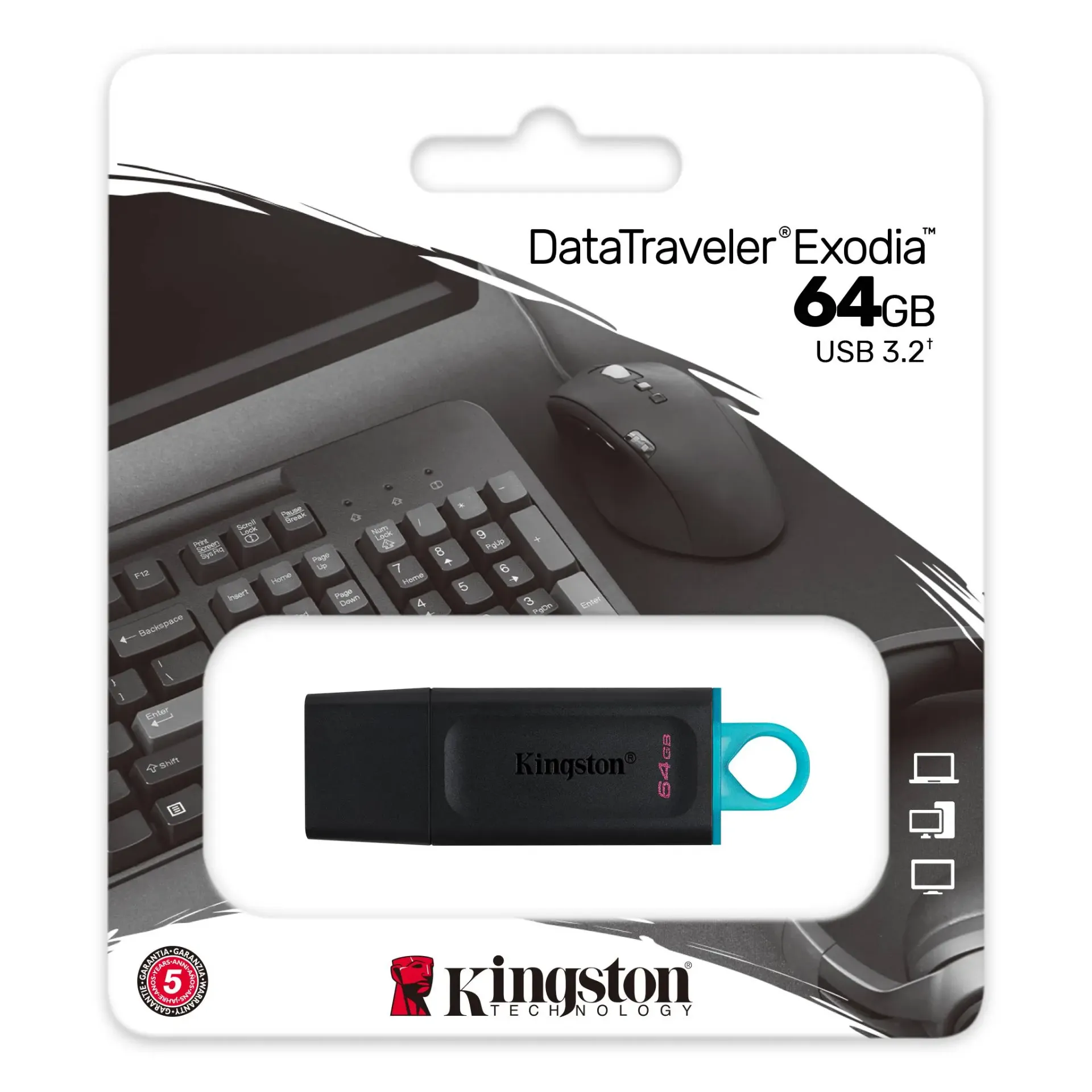 [101395] Kingston DataTraveler Exodia 64GB USB 3.2 Flash Drive | DTX/64GB