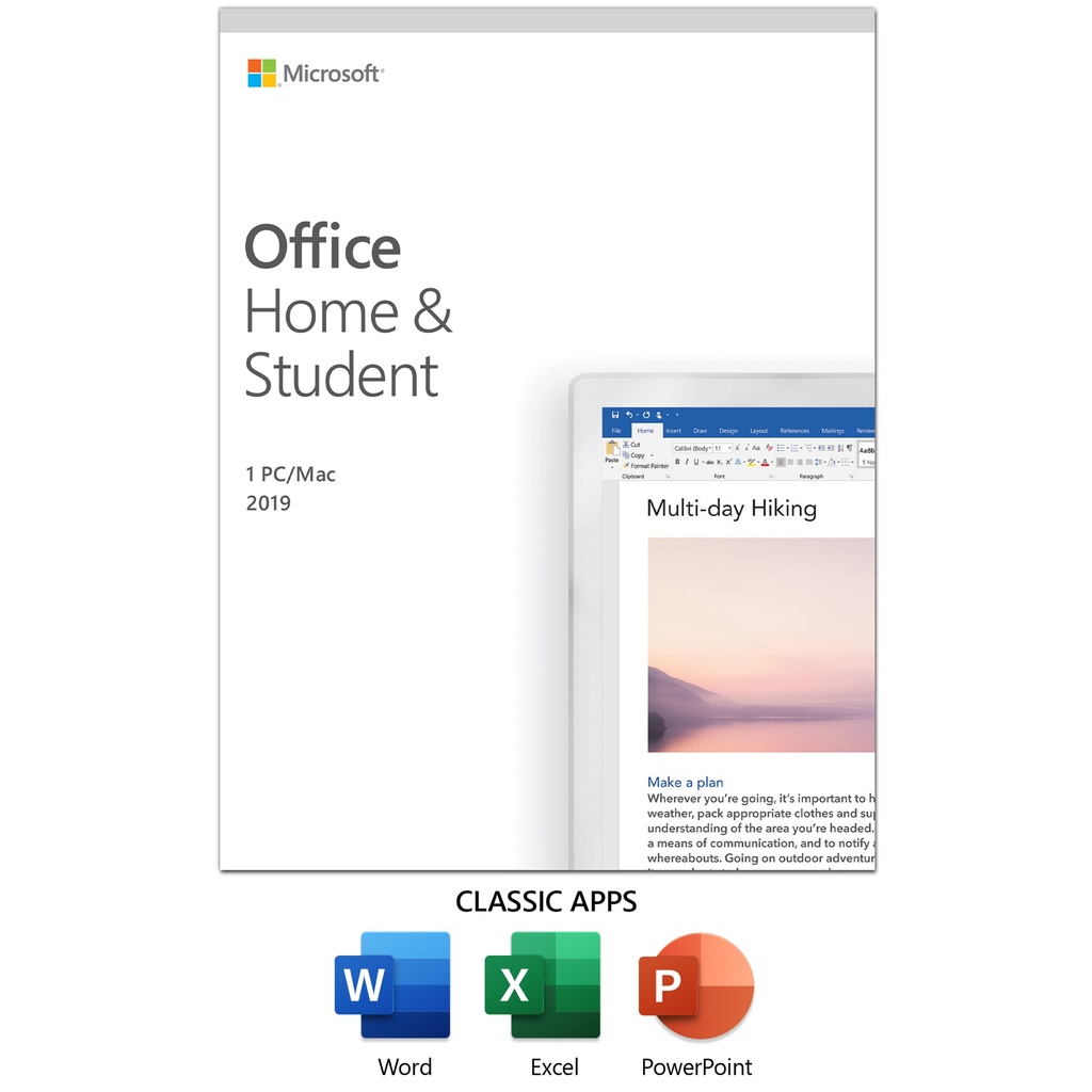 [465483] Microsoft Office 2019 Home & Student – Mac – ESD