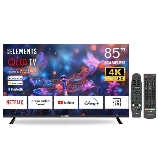 KB Elements 85" QLed Tv UHD 4K Smart Frameless – WebOS | ELT85QL7DE