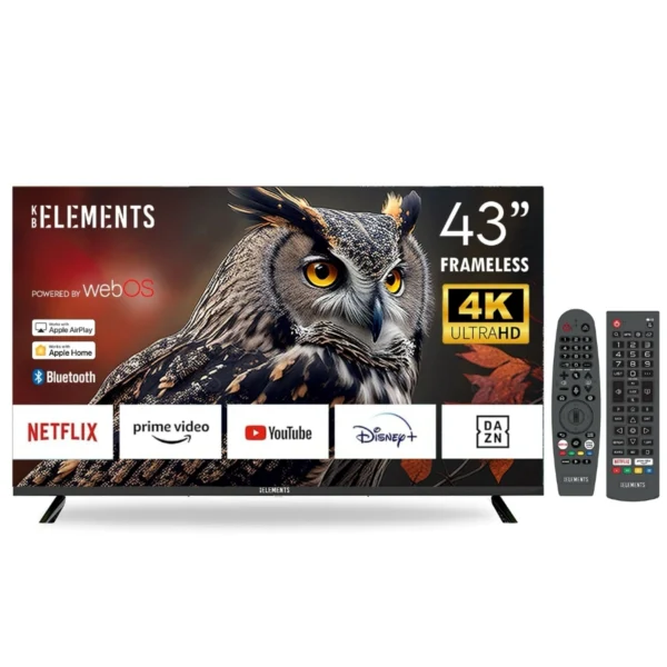 KB Elements 43″ Led Tv UHD 4K Smart Frameless – WebOS – | ELT43WB6DE