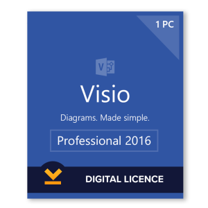 Microsoft Visio 2016 Professional - 1PC - Digital Key