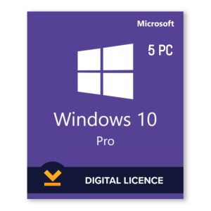 Microsoft Windows 10 Pro - 5PC - Digital Key