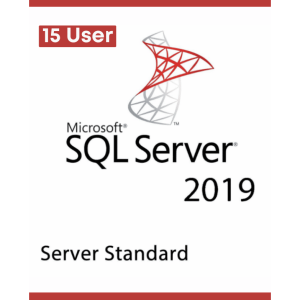 Microsoft SQL Server 2019 Standard - 15 USERS - Digital Key