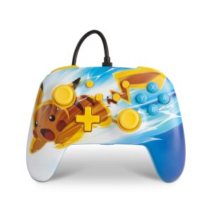 Nintendo Switch Pokemon White And Blue Wired Controller