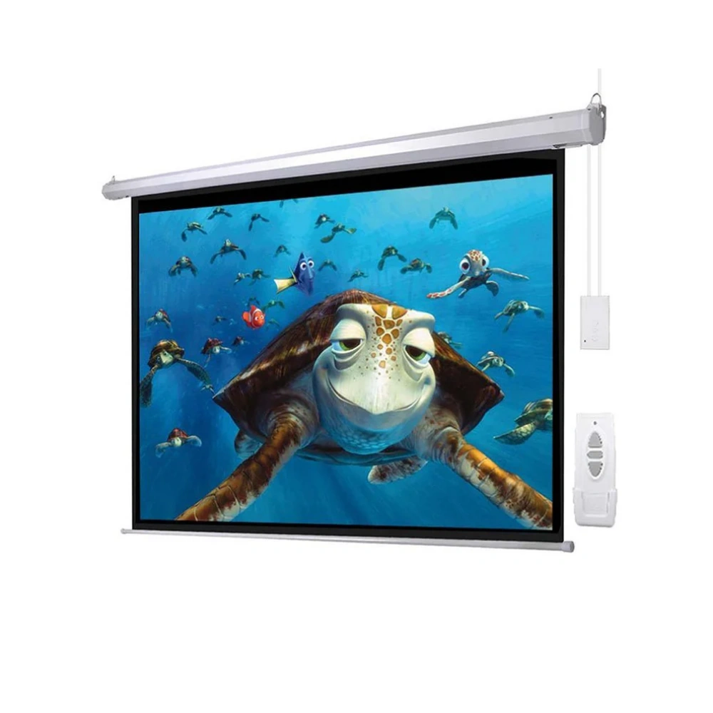 Buerotika Electric Wall Projector Screen Matte White 240cm x 240cm BW18-E240 – WEBP -2