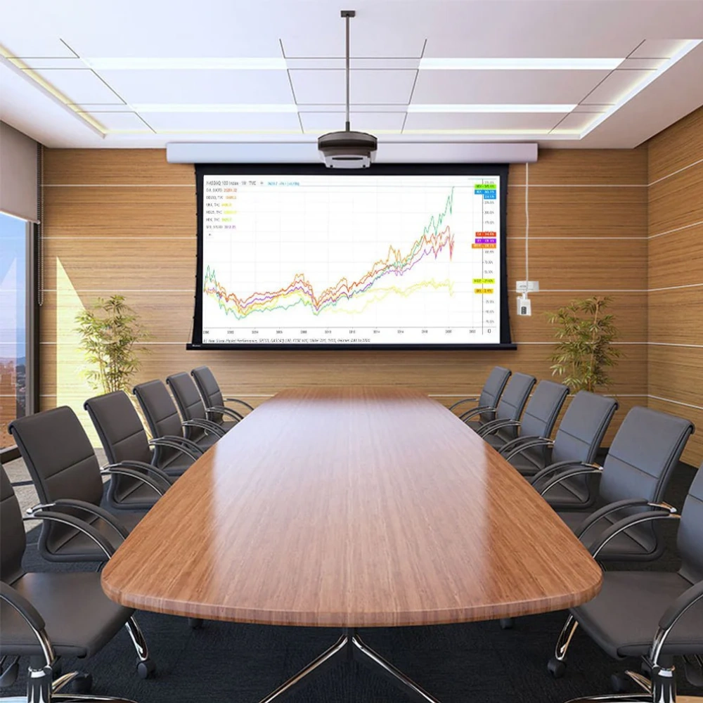 Buerotika Electric Wall Projector Screen White 200cm x 200cm BW18-E200 – WEBP -4