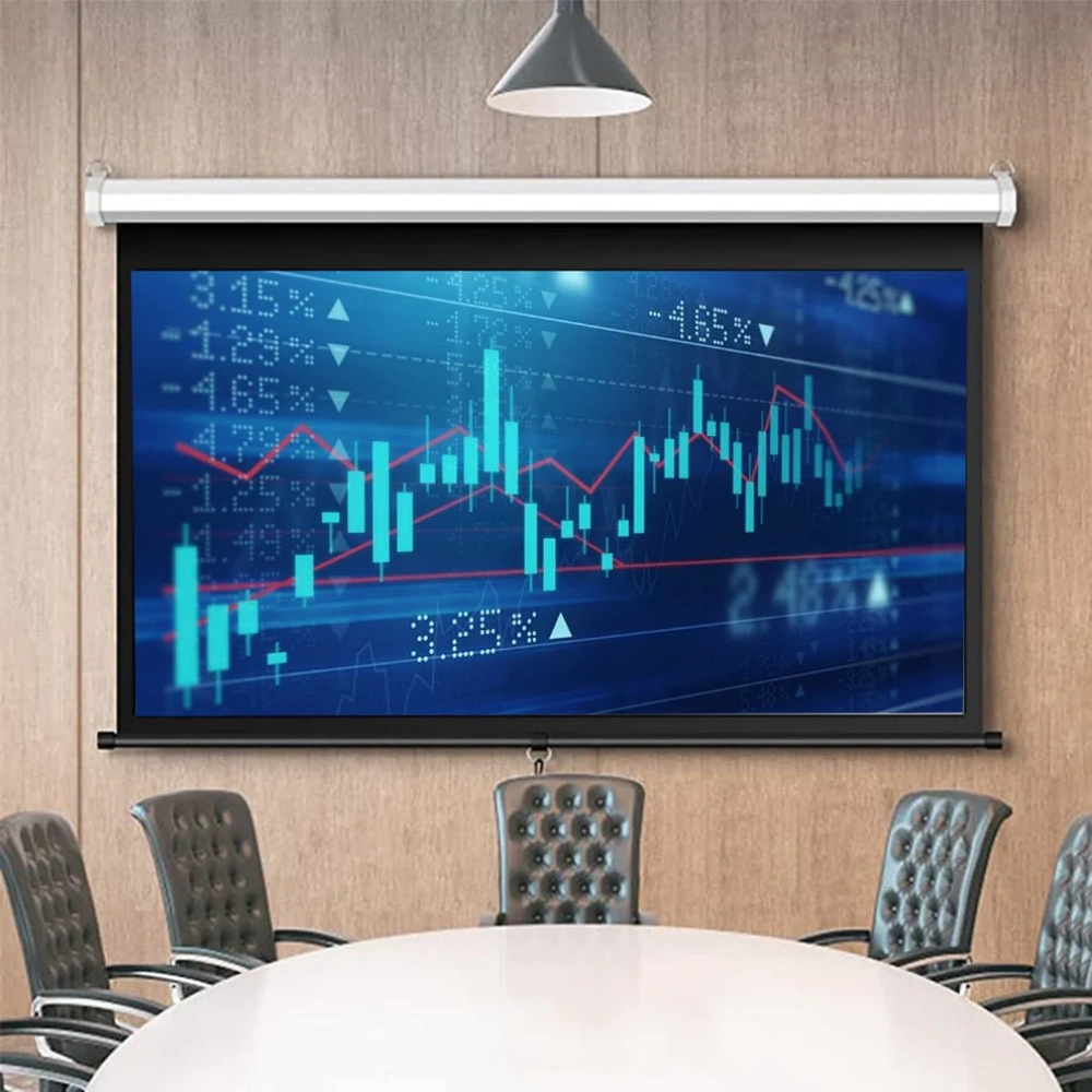 Buerotika Manual Wall Projector Screen White 240cm x 240cm BW18-M240 – WEBP -3