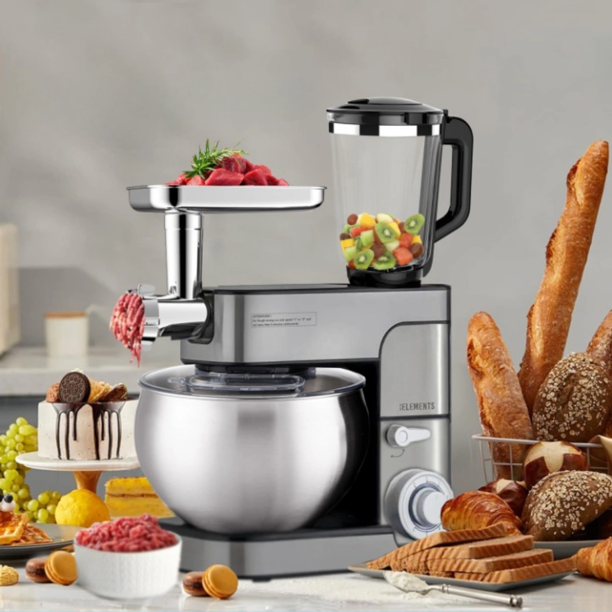 KB Elements 3 In 1 Kitchen Stainless Steel Mixer 8.5 Liters ELK85LM – WEBP -01