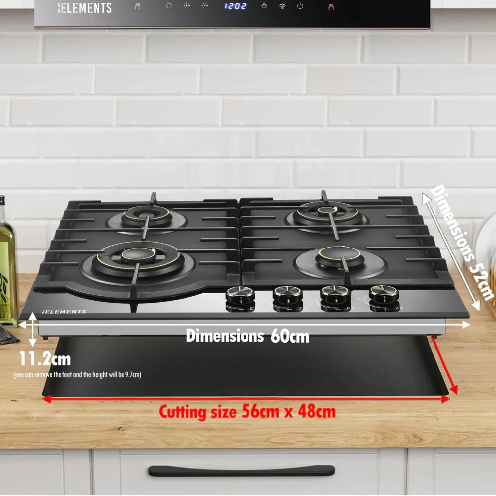 KB Elements Built-In Gas CookTop ( 4 Gas Burners ) – ELK130GH4 – WEBP -4