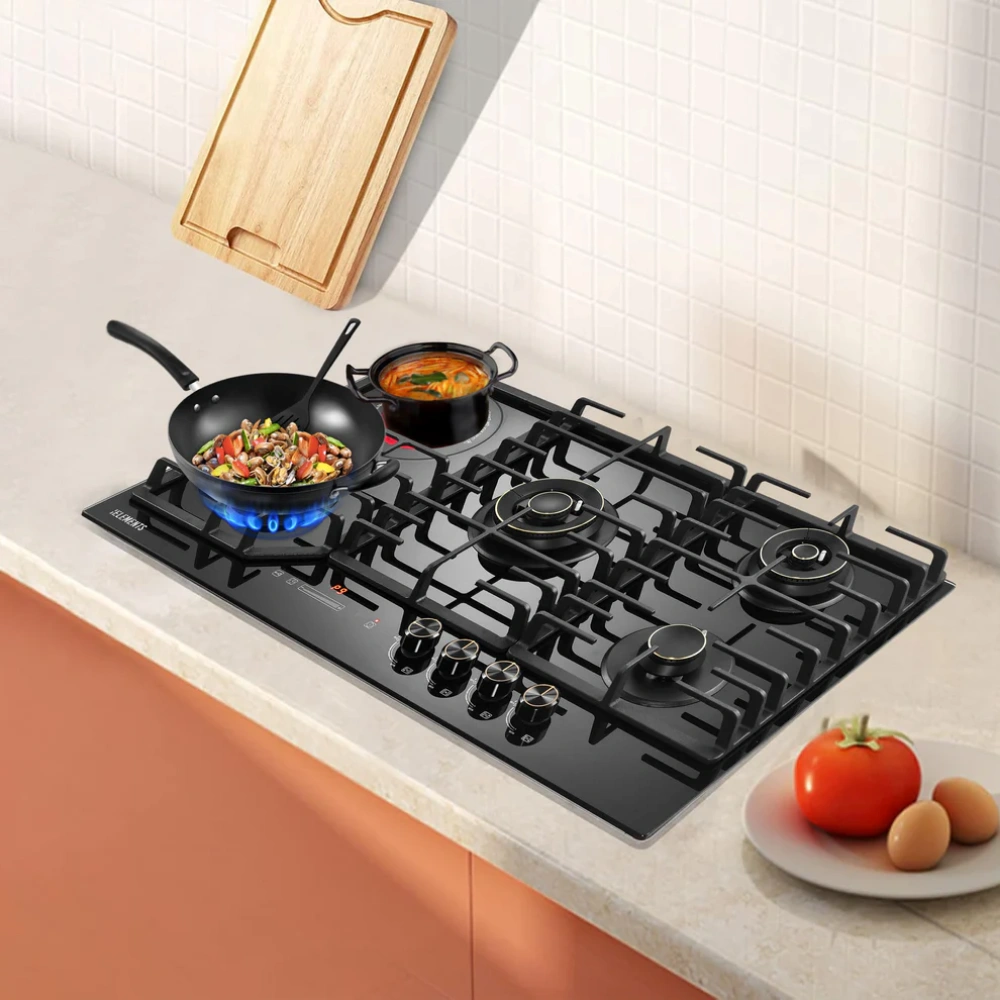 KB Elements Built-in Gas Cooktop ( 4 Gas Burners + 1 Electric Cooker ) ELK131GH5 – WEBP -1