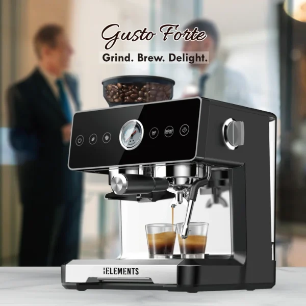KB Elements Gusto Forte Coffee Machine With Grinder | ELK202CB