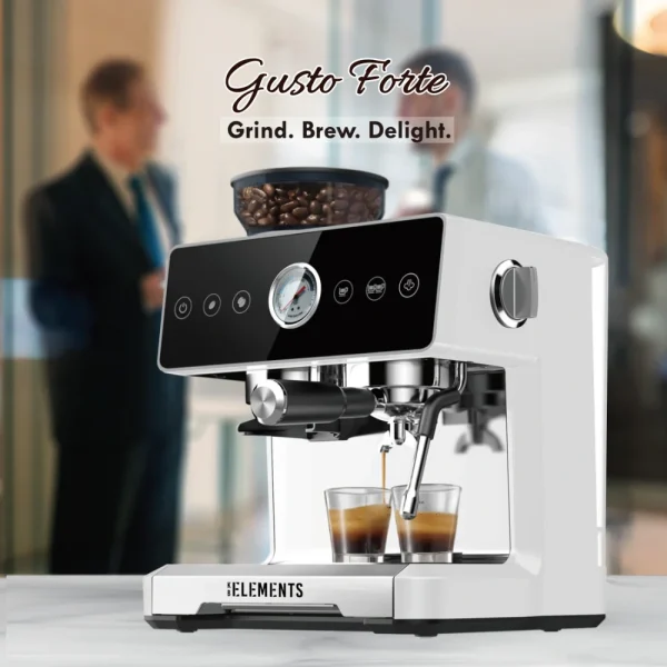 KB Elements Gusto Forte Coffee Machine With Grinder | ELK202CW