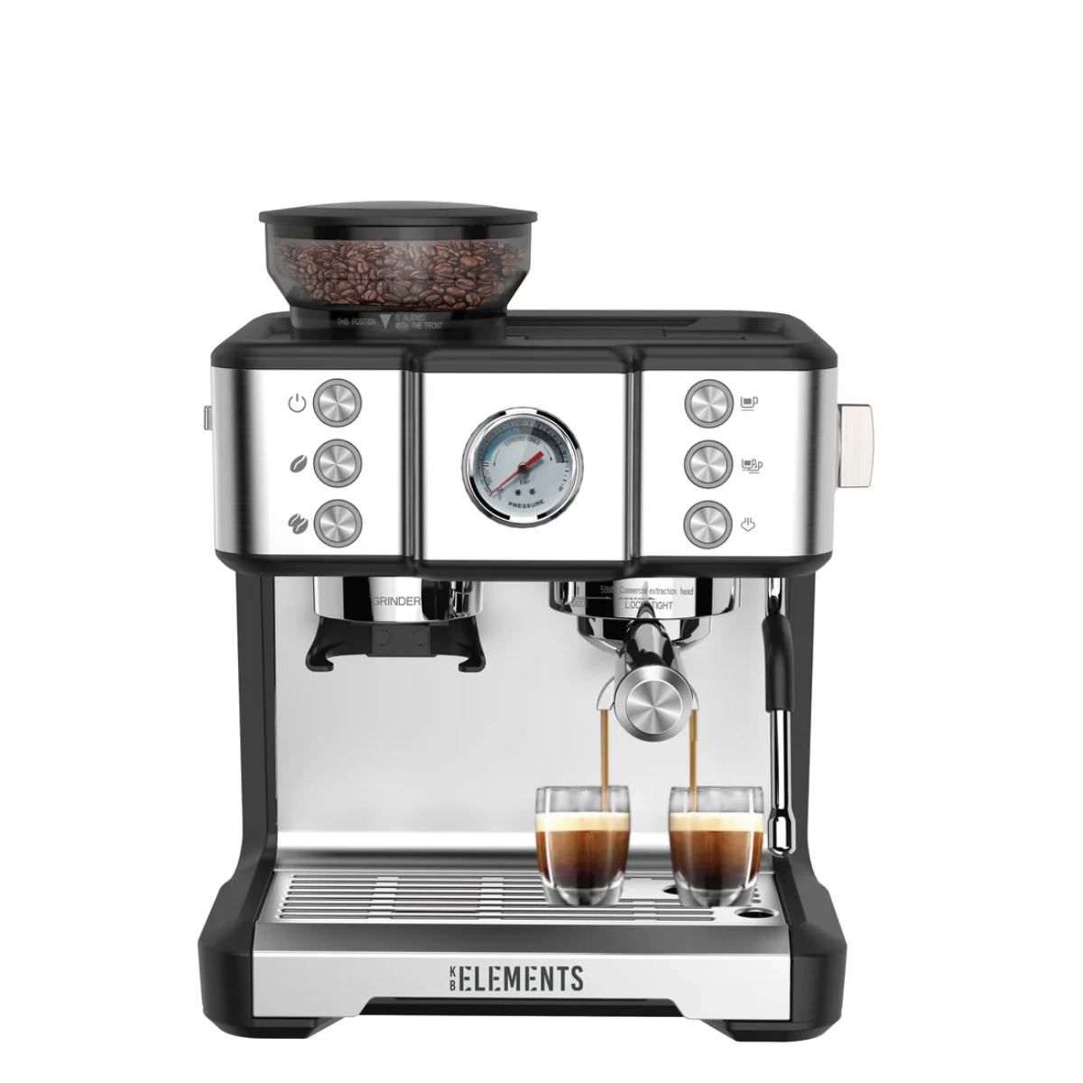KB Elements Preciso Coffee Machine With Grinder ELK201CS – WEBP -2