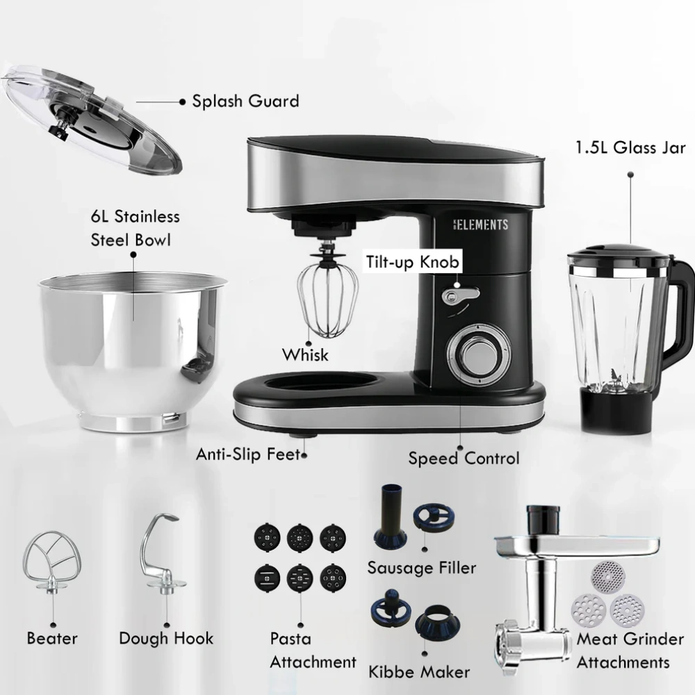 KB Elements Stainless Steel Stand Mixer 7.5 Liters ELK75LP-BLU – WEBP -5