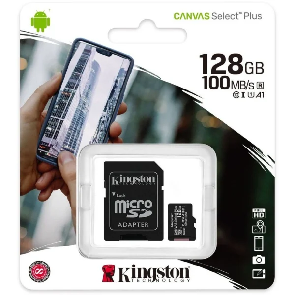 Kingston 128GB MicroSD Class 10 Memory Card | SDCS2/128GB