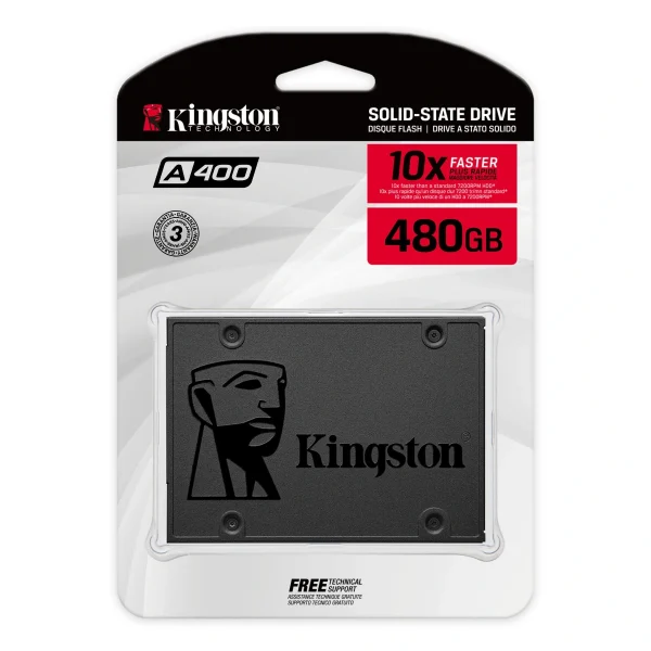 Kingston 480GB SSD A400 SATA 3 2.5″ Internal SSD | SA400S37/480G