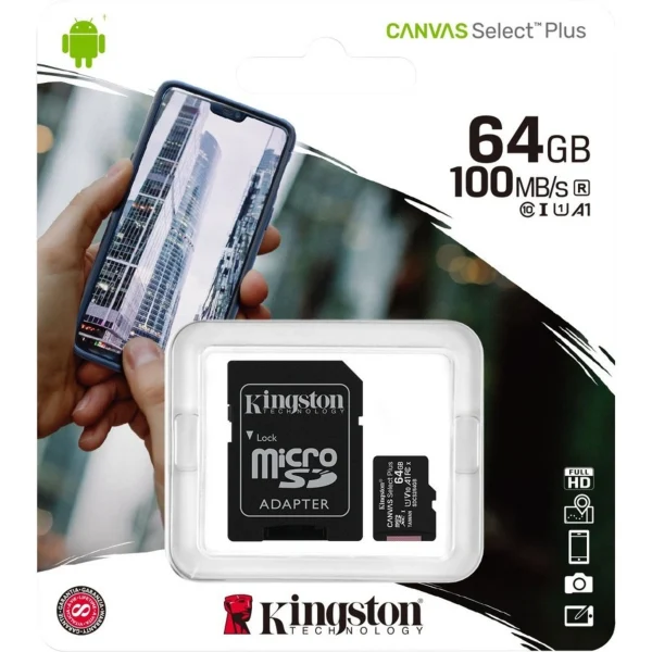 Kingston 64GB MicroSD Class 10 Memory Card | SDCS2/64GB