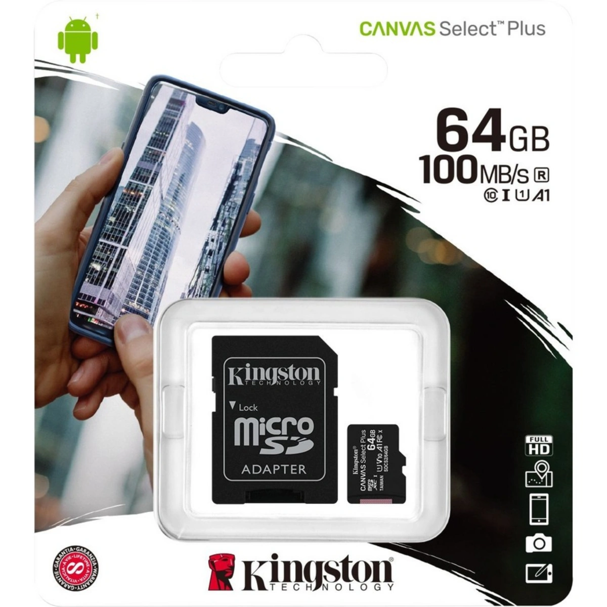 Kingston 64GB MicroSD Class 10 Memory Card SDCS264GB – WEBP -1