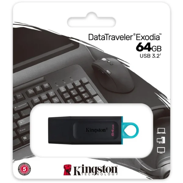 Kingston DataTraveler Exodia 64GB USB 3.2 Flash Drive | DTX/64GB